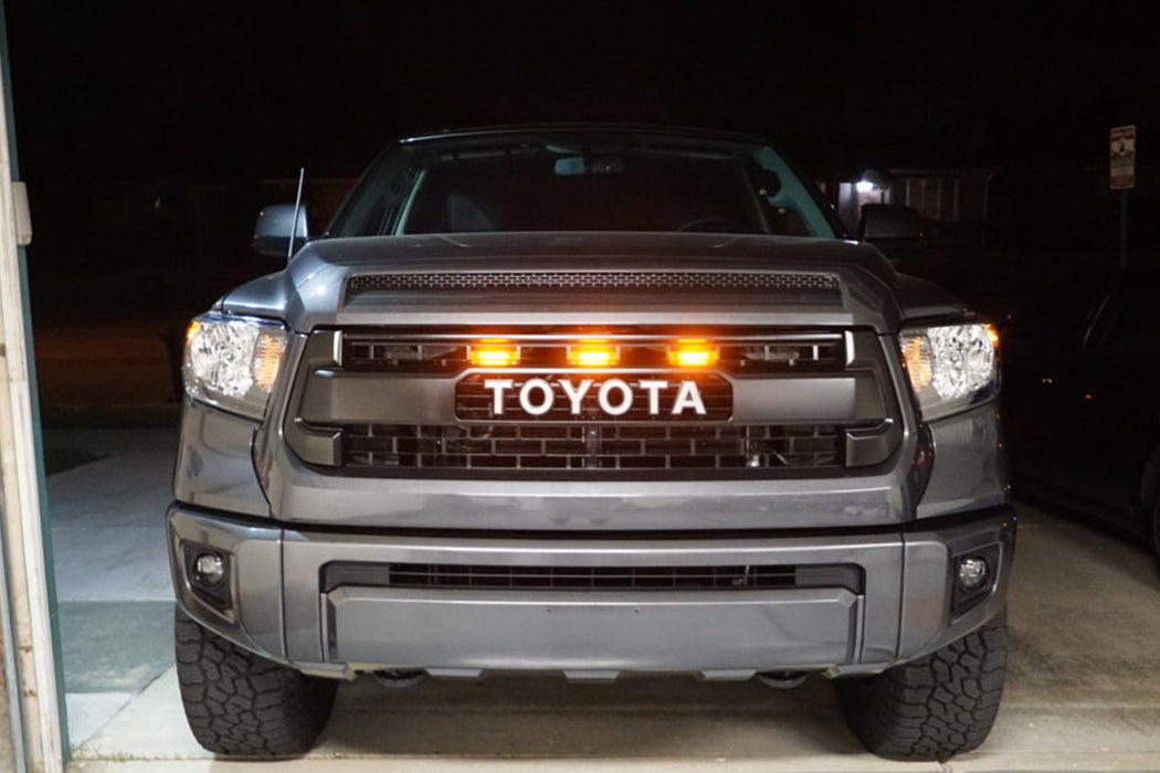 3pcs Amber Lens LED Grille Running Light Kit For 2014-21 Tundra w/TRD Pro Grill