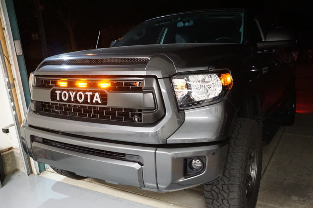 3pcs Amber Lens LED Grille Running Light Kit For 2014-21 Tundra w/TRD Pro Grill