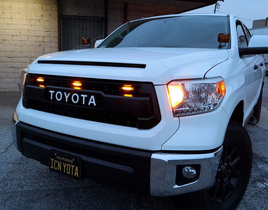 3pcs Smoke Lens LED Grille Running Light Kit For 2014-21 Tundra w/TRD Pro Grill