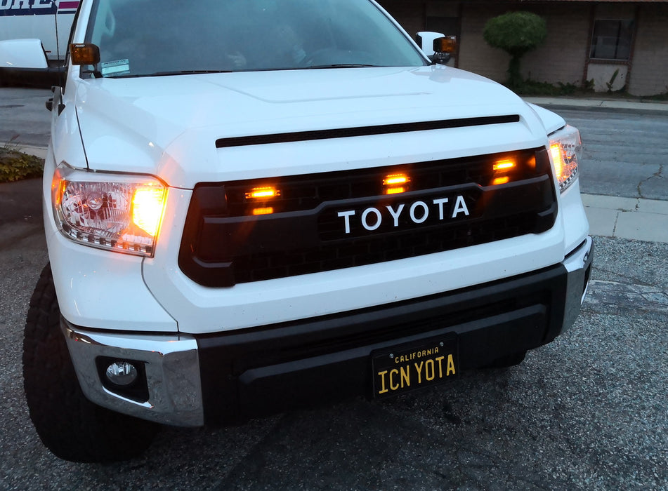 3pcs Amber Lens LED Grille Running Light Kit For 2014-21 Tundra w/TRD Pro Grill