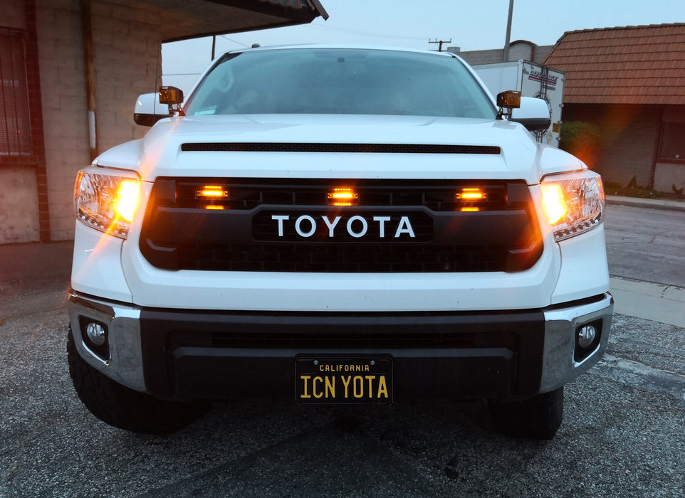 3pcs Amber Lens LED Grille Running Light Kit For 2014-21 Tundra w/TRD Pro Grill