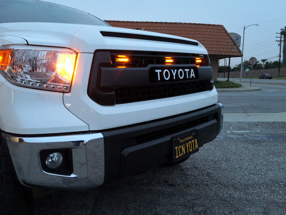 3pcs Smoke Lens LED Grille Running Light Kit For 2014-21 Tundra w/TRD Pro Grill