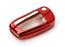 Chrome Red TPU Key Fob Case For Audi A3 S3 A4 S4 A6 Q5 Q7 TT Folding Blade Key