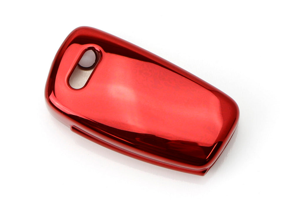 Chrome Red TPU Key Fob Case For Audi A3 S3 A4 S4 A6 Q5 Q7 TT Folding Blade Key