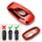 Chrome Red TPU Key Fob Case For Ford or Lincoln 4/5-Button Intelligent Keyless