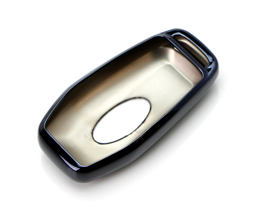 Chrome Black TPU Key Fob Case For Ford or Lincoln 4/5-Button Intelligent Keyless