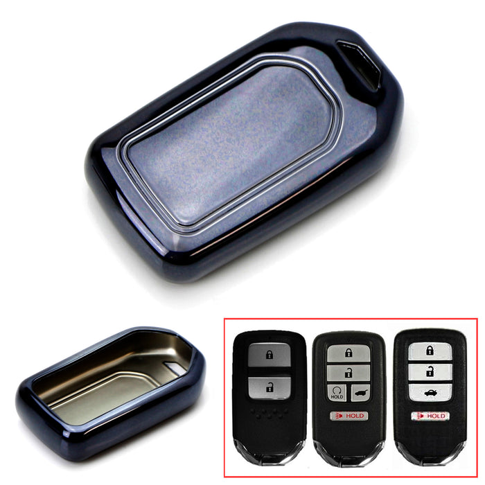 Chrome Black TPU Key Fob Case For Honda Accord Civic Pilot CRV HRV Odyssey, etc