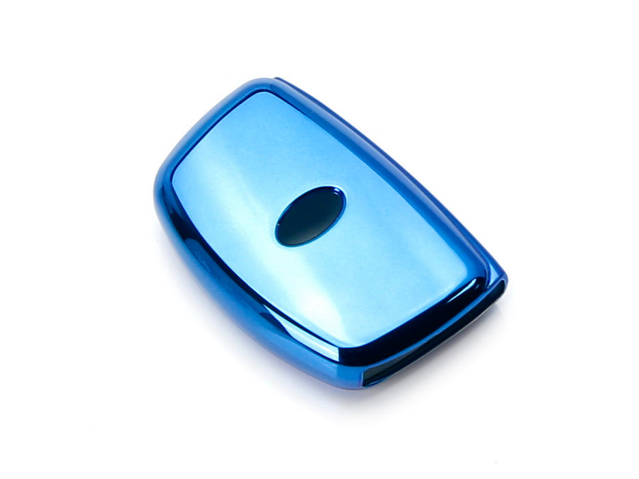 Chrome Blue TPU Key Fob Case For 2014-up Hyundai Tucson IX35 Keyless Entry Fob