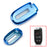 Chrome Blue TPU Key Fob Case For Dodge Charger Challenger Jeep Chrysler, etc