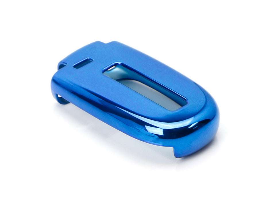 Chrome Blue TPU Key Fob Case For Dodge Charger Challenger Jeep Chrysler, etc