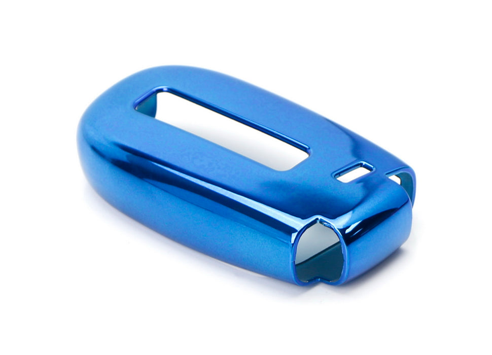 Chrome Blue TPU Key Fob Case For Dodge Charger Challenger Jeep Chrysler, etc