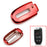 Chrome Red TPU Key Fob Case For Dodge Charger Challenger Jeep Chrysler, etc