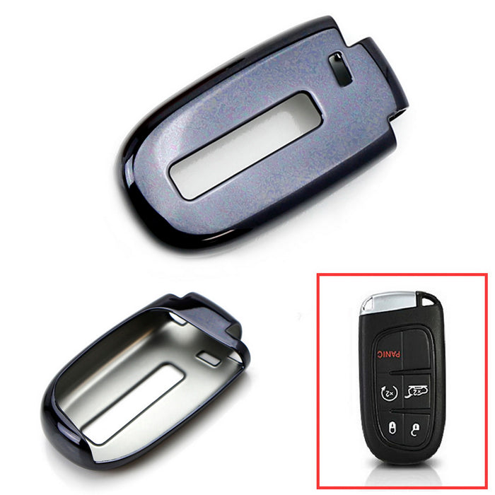 Chrome Black TPU Key Fob Case For Dodge Charger Challenger Jeep Chrysler, etc