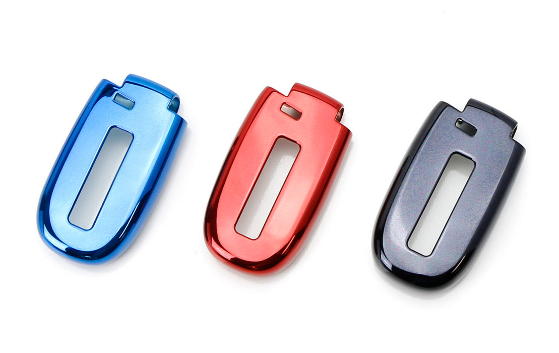 Chrome Red TPU Key Fob Case For Dodge Charger Challenger Jeep Chrysler, etc