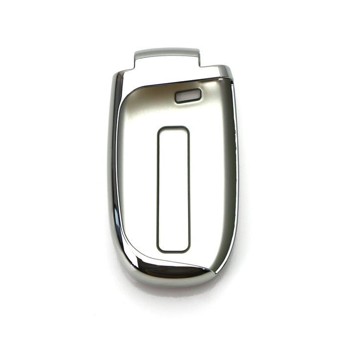 Chrome Silver TPU Key Fob Case For Dodge Charger Challenger Jeep Chrysler, etc