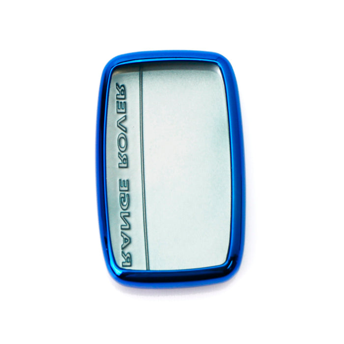 Exact Fit Chrome Blue TPU Key Fob Case For 2010-16 Land Rover Keyless Smart Key