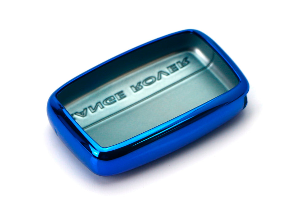 Exact Fit Chrome Blue TPU Key Fob Case For 2010-16 Land Rover Keyless Smart Key