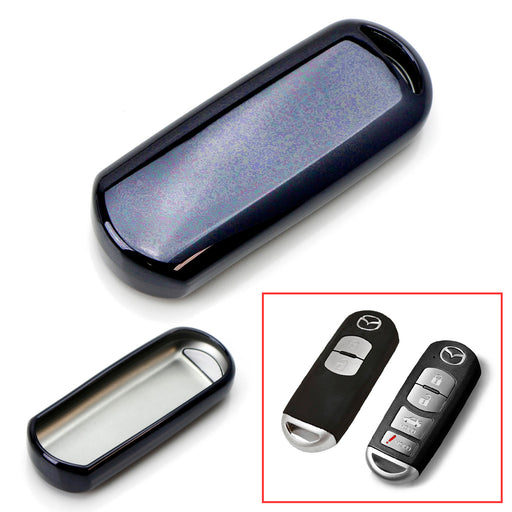 Chrome Black TPU Key Fob Case For Mazda 3 5 6 CX3 CX5 CX7 MX5 Keyless Entry Fob