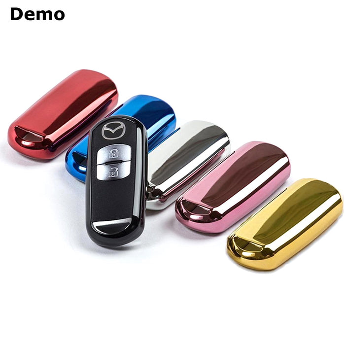 Chrome Black TPU Key Fob Case For Mazda 3 5 6 CX3 CX5 CX7 MX5 Keyless Entry Fob