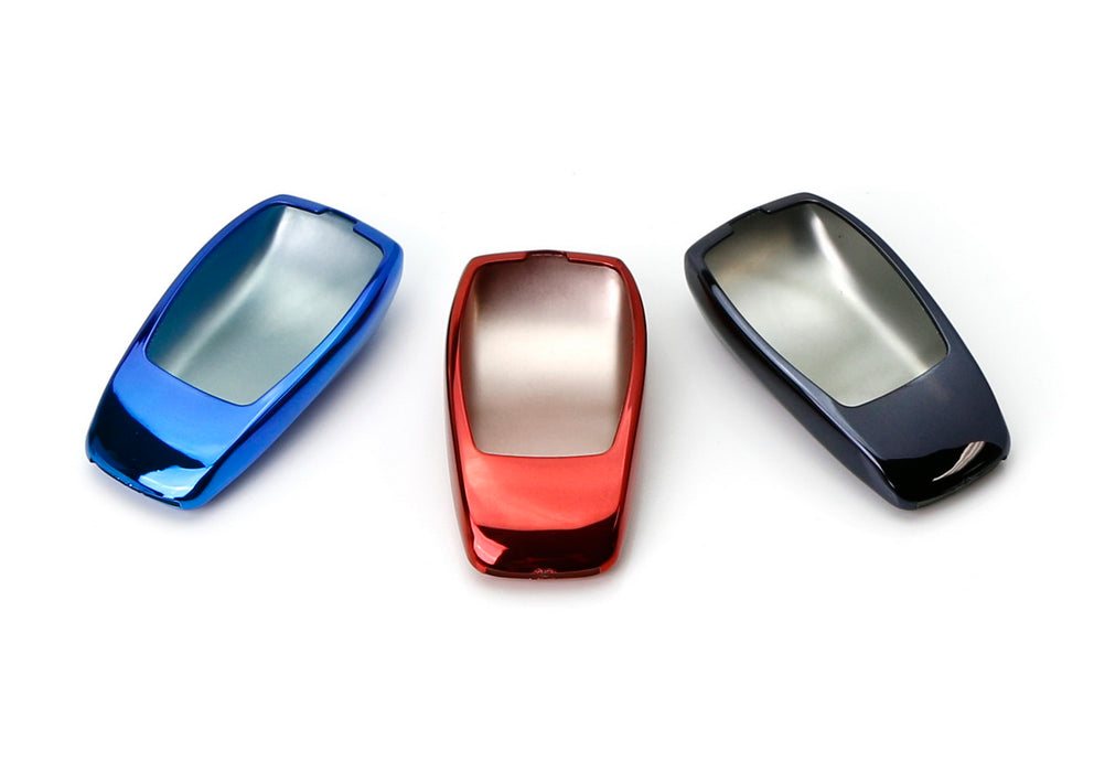 Chrome Blue TPU Key Fob Case For Mercedes E S G C CLA CLS GLB GLC GLE GLS-Class