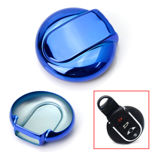 Chrome Blue TPU Key Fob Case For 14/15-up MINI Cooper F55 F56, F60 Countryman