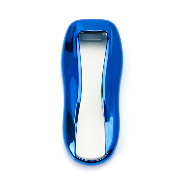 Blue TPU Key Fob Cover Case For Porsche Cayenne Panamera Macan 718  Cayman 911