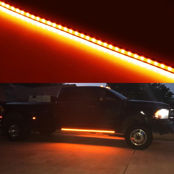 40" Amber 63-SMD Flexible LED Running Board/Side Step Lighting Kit For Truck SUV