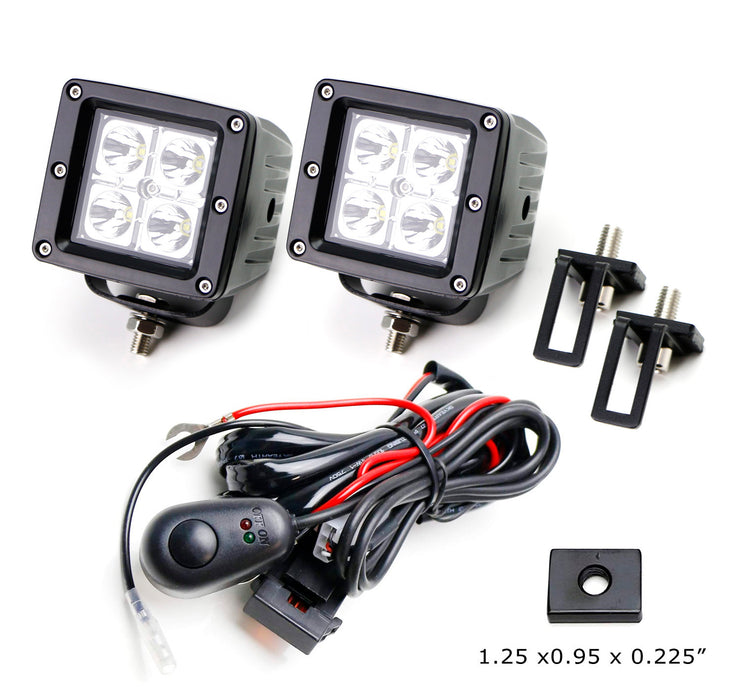 Trunk Bed Rail Mount 20W LED Pod Light Kit For Toyota Tundra Tacoma Nissan Titan