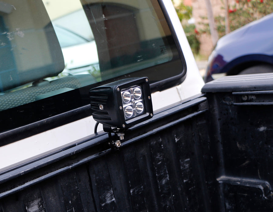 Trunk Bed Rail Mount 20W LED Pod Light Kit For Toyota Tundra Tacoma Nissan Titan