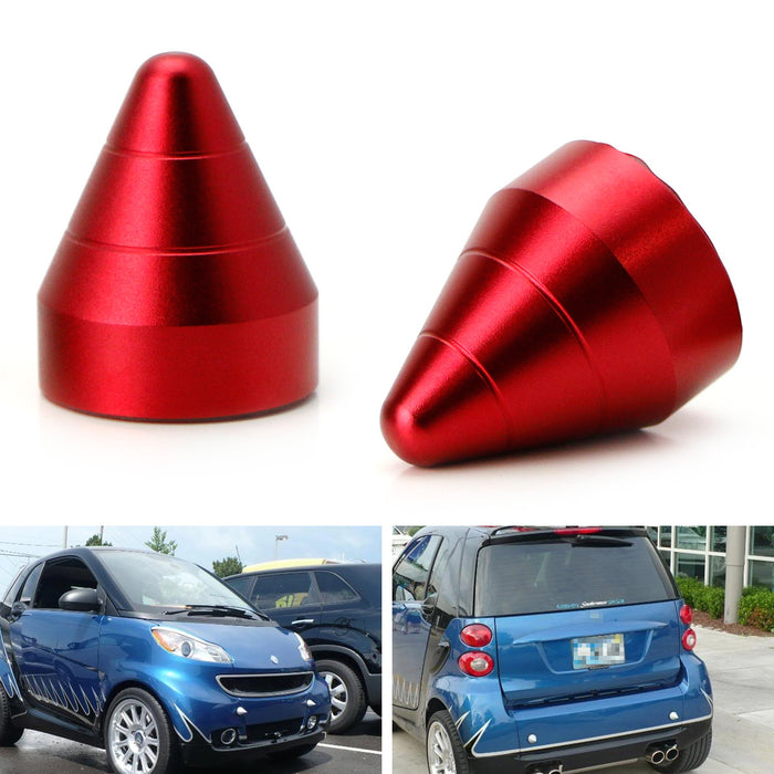 Red Universal Fit Bump Protector Spike Guards For Most Car Front & Rear Bumpers