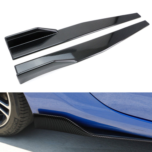 Extra Long Left/Right Carbon PP Universal Rear Side Skirt Winglets Diffusers