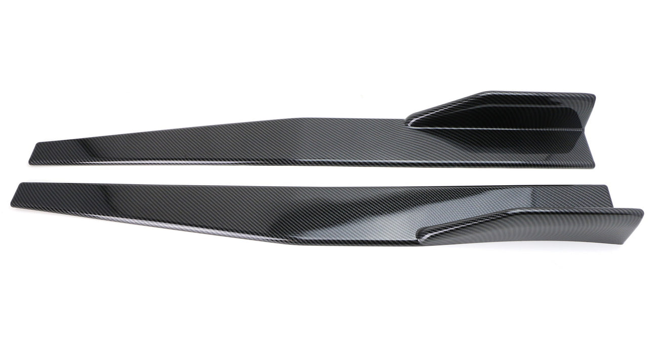 Extra Long Left/Right Carbon PP Universal Rear Side Skirt Winglets Diffusers