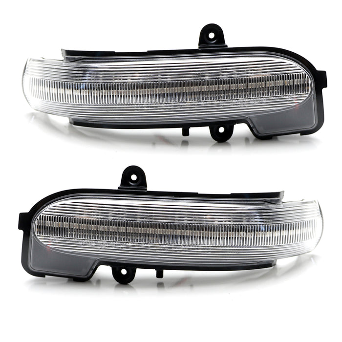 Clear Dynamic Sequential Blink LED Side Mirror Lights For Mercedes W203 C-Class