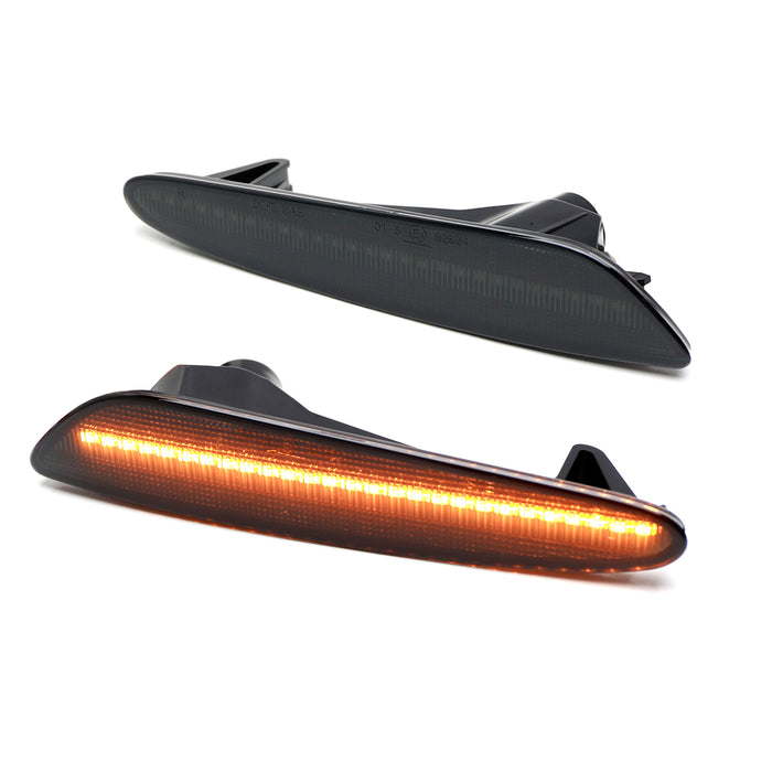 Smoke Lens Amber 40-SMD LED Side Marker Lights For 2003-06 Mercedes W211 E-Class