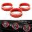 Red Aluminum AC Climate Control Knob Ring Covers For 2018-up Volkswagen Atlas