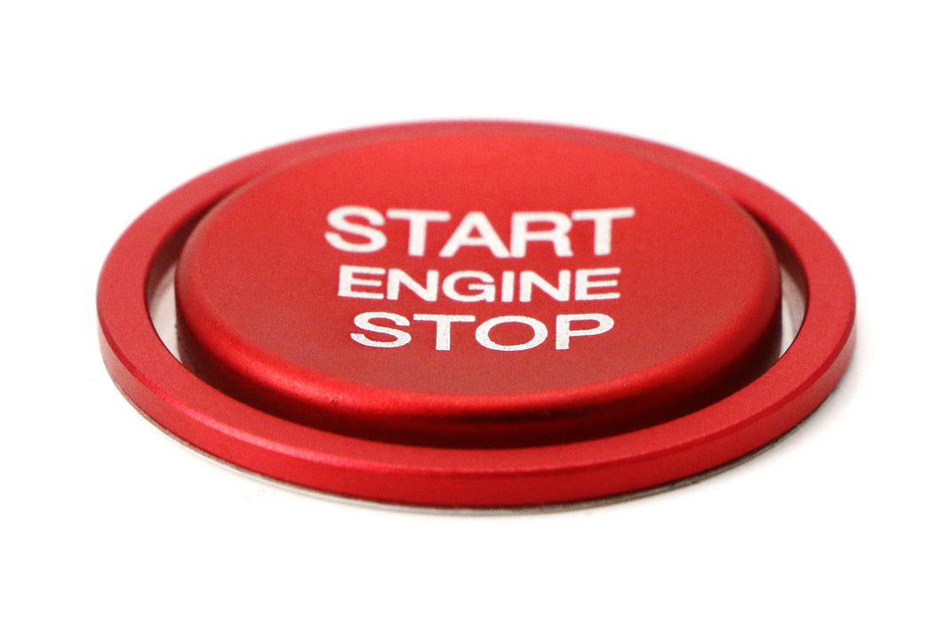 R-Line RS Style Red Aluminum Keyless Engine Push Start Button w/Ring Trim For VW