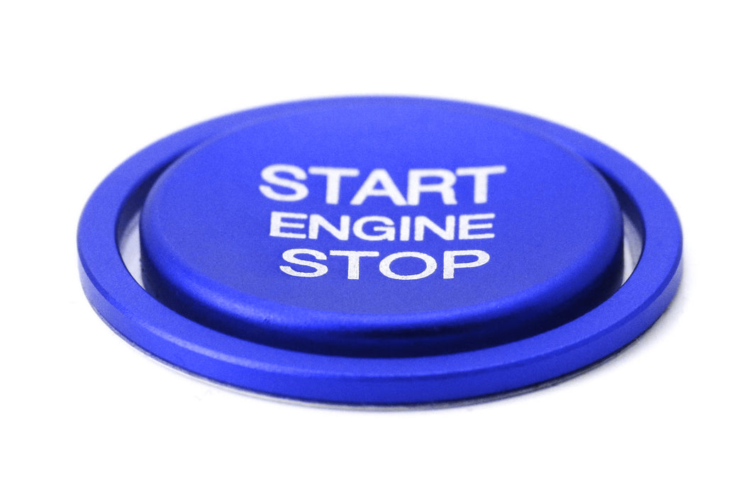 RLine RS Style Blue Aluminum Keyless Engine Push Start Button w/Ring Trim For VW