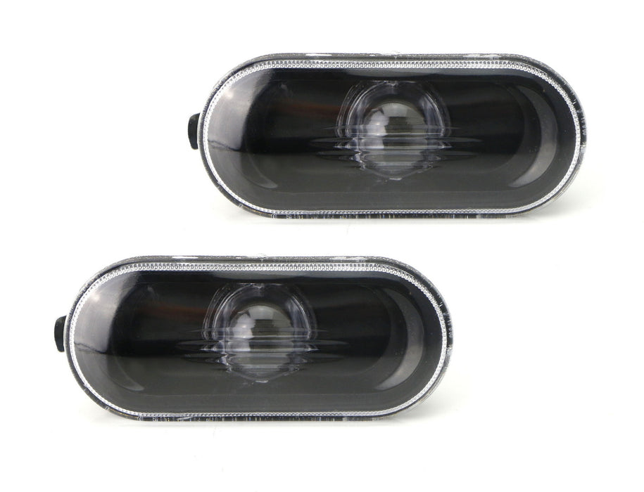 Black Euro Fender Side Marker Lamp For VW MK4 Golf GTI R32 Jetta Bora, B5 Passat