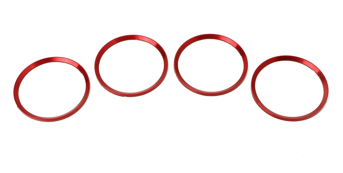 Red Aluminum Wheel Center Cap Surrounding Ring Decoration Trims For Volkswagen