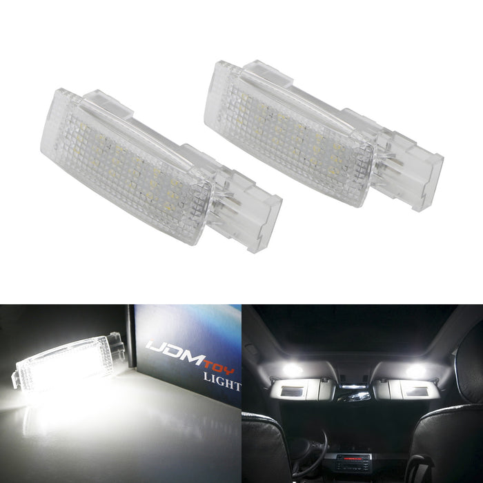 White LED Visor Vanity Mirror Lights For VW Golf GTi EOS Jetta Passat CC Tiguan