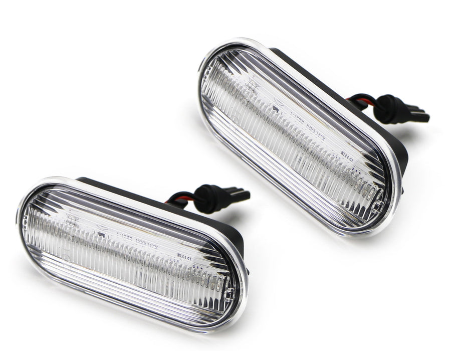 Clear Lens Front Fender LED Side Marker Lights For VW MK4 Jetta GTI R32 Beetle