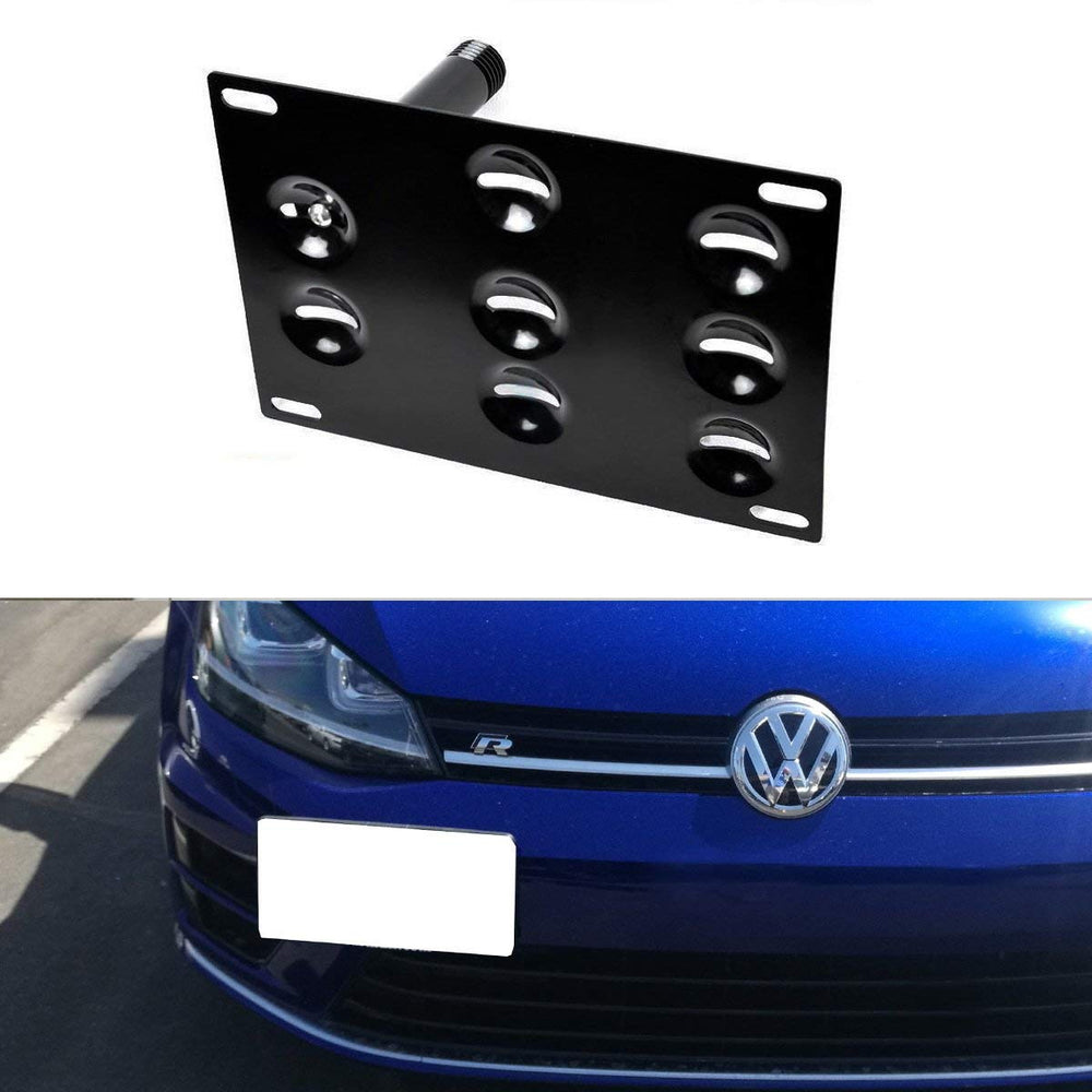 Bumper Tow Hook License Plate Mounting Bracket For 15-21 Volkswagen MK7 GTi Golf