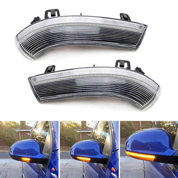 Side Mirror Sequential Blink Turn Signal Lights For VW MK5 Golf GTI R32 Rabbit..