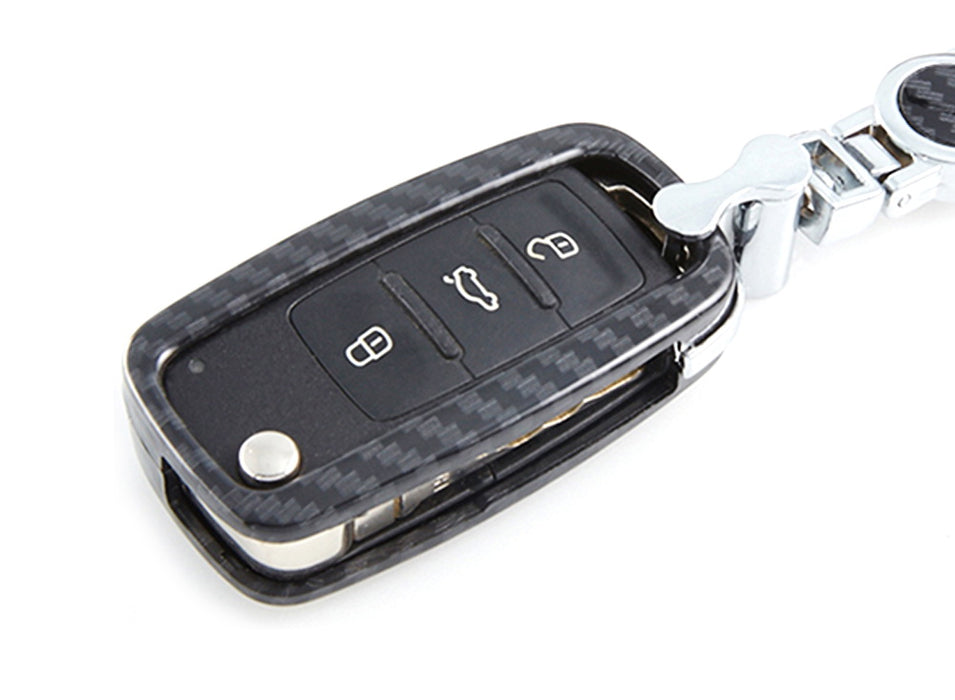 "Carbon Fiber" Key Fob Shell For VW Golf GTI R32 Jetta Rabbit Passat Beetle Polo