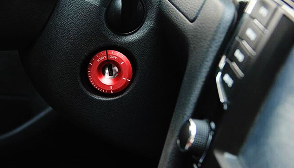 Red Engine Ignition Keyhole Decoration Ring Cap Cover For Volkswagen Audi etc