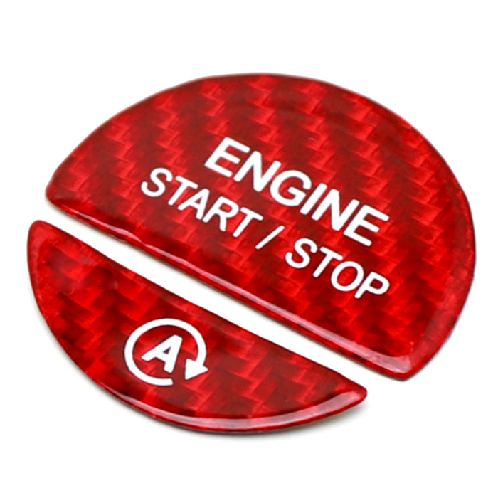 AMG Red Real Carbon Fiber Engine Push Start, Auto On/Off Button For 22+ Mercedes