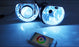 Bluetooth Remote Control RGB LED Demon Eye Halo Ring For Headlight Retrofit