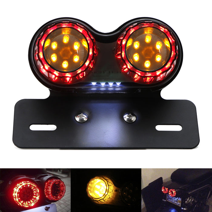 Universal ZUMA Afterburner Style LED Taillight Turn Signal License Plate Lamp