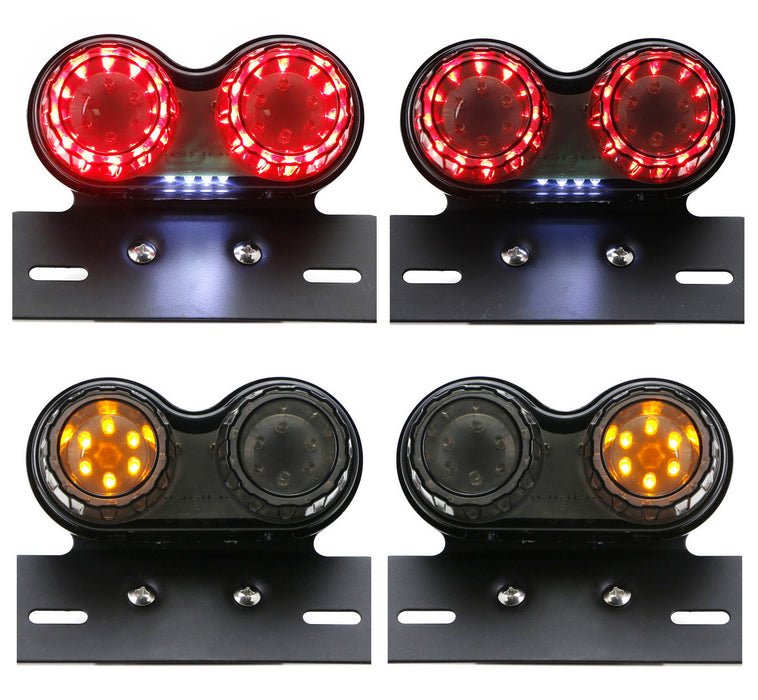 Universal ZUMA Afterburner Style LED Taillight Turn Signal License Plate Lamp