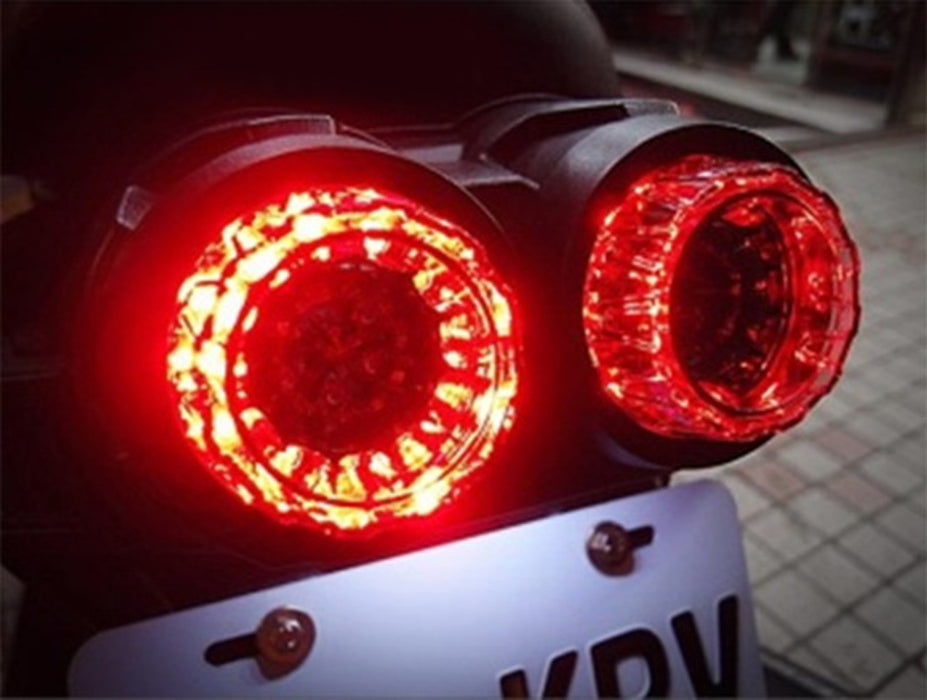 Universal ZUMA Afterburner Style LED Taillight Turn Signal License Plate Lamp